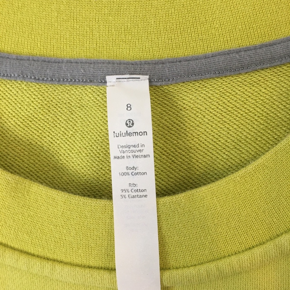 Lululemon Perfectly Oversized Crew Sweatshirt 8 Crispin Green Yoga Athletic Gym - Picture 3 of 9